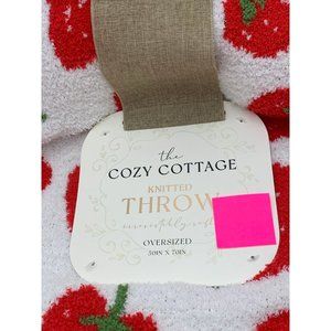 The Cozy Cottage Knitted Throw Strawberry
